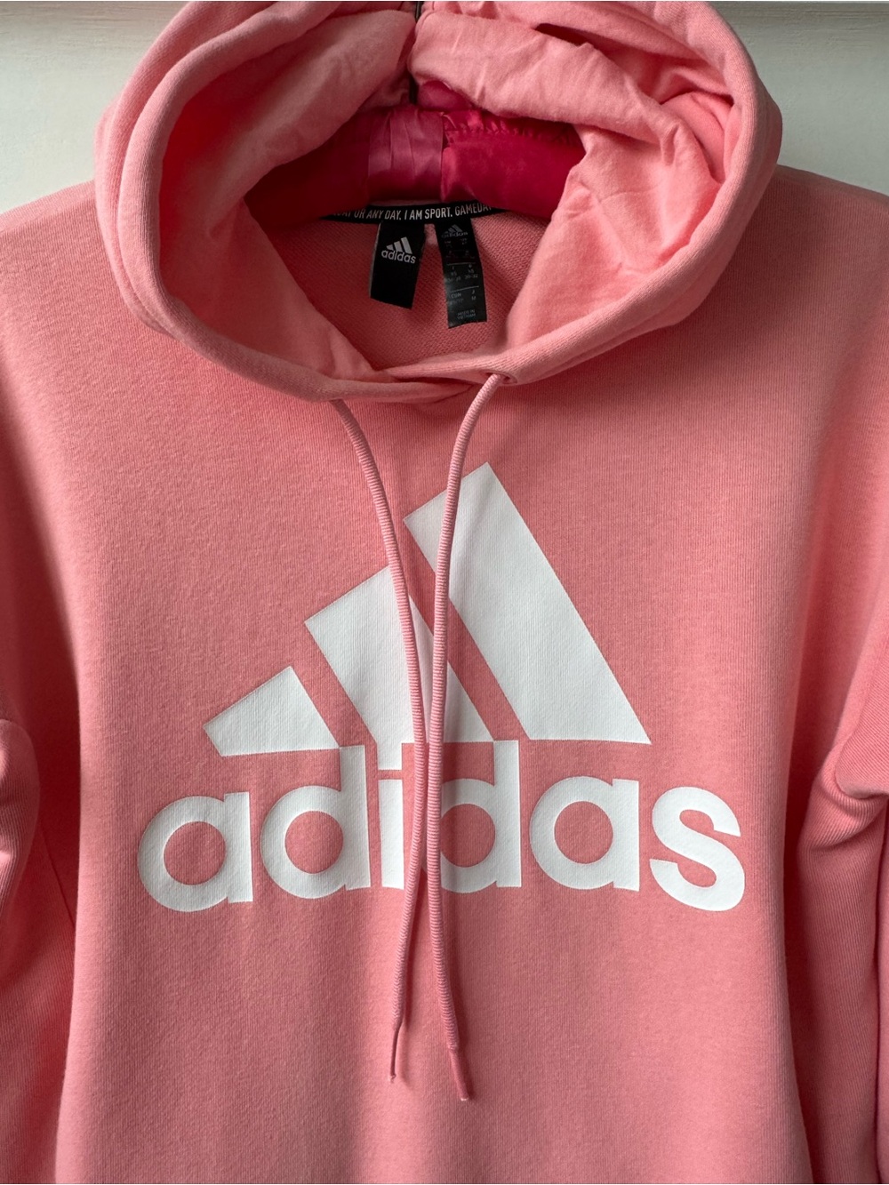 Adidas Pink Hoodie with White Logo